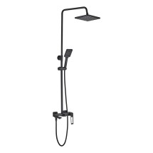 Душевая система HAIBA HB24817-7 тропический душ, латунь, черный — 