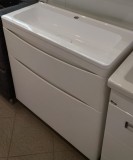 Тумба с раковиной El Fante Бергамо мини 80 Люкс антискрейтч белый, PLUS напольная 2 ящика — 