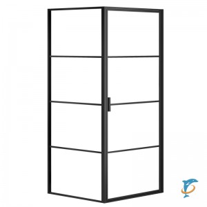 Душевое ограждение AZARIO RICHMOND 900х900х1950 R без поддона, чёрный профиль (AZ-NAG1221 900 BLACK)