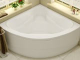 Акриловая ванна RELISAN Rona 130x130 &mdash; отдельно стоящая, акрил, форма: четверть круга, угловая конструкция, габариты: 130х130х43 см