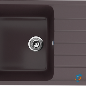 Односекционная реверсивная мойка ULGRAN U-400 шоколад  (U-400-345)