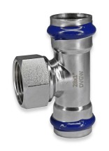 Тройник для нержавеющей трубы Millennium 22х3/4&quot;х22 ВР — 