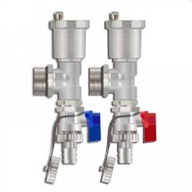 Тройник со сливным клапаном с воздухоотводчиком TIM M306-4 (пара) — 