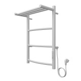 Полотенцесушитель электрический AZARIO VERONA 400/600 3 секции, с полкой, диммер справа, белый (AZ04846PW) — Водяной полотенцесушитель «Флоренция» 500/1716 Terminus Benetto 22 перекладины