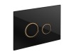 Кнопка Cersanit TWINS для LINK PRO/VECTOR/LINK/HI-TEC, стекло чёрный — 