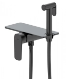 Гигиенический душ со смесителем Iddis Axes AXEBLSHi08, черный матовый &mdash; Смеситель для ванны с термостатом, Thermolife, IDDIS, THESB00I74