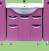 Мебель для ванной Misty Жасмин 75 с правым зеркалом розовая