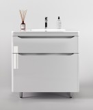 Тумба для комплекта Style Line Марелла 80 напольная, белая, антискрейтч глянец — 