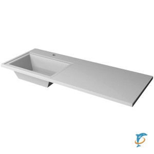 Раковина Stella Polar Мадлен 130x48 для установки над стиральной машиной, левая, цвет белый  (SP-00000477)