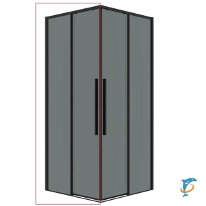 Душевое ограждение GROSSMAN Galaxy 90х195 стекло тонированное, профиль черный матовый  (1/2.K33.01.90.21.10)