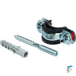 Stout Хомут для труб, комплект: хомут+шпилька шуруп +дюбель пластиковый 3/4"(25-29)  (SAC-0020-100034)