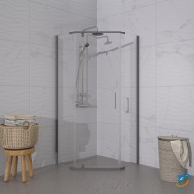 Душевая Ширма Тритон Дека-Графит 90х90 — 